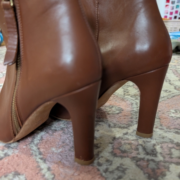 Bobbies Brown Leather Heeled Boots Quiet Luxury Canadian Made 6.5 - Picture 4 of 12